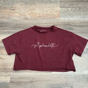 Alphalete Maroon Crop Top